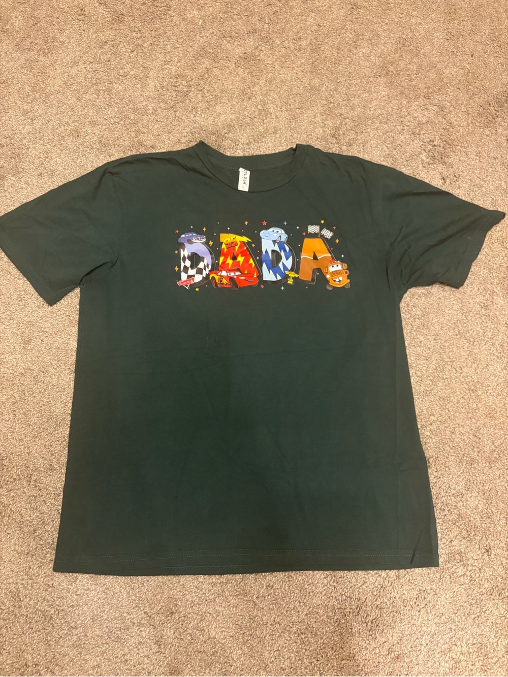 Dada CARS t shirt emerald green size L